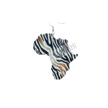 africa zebra print earrings